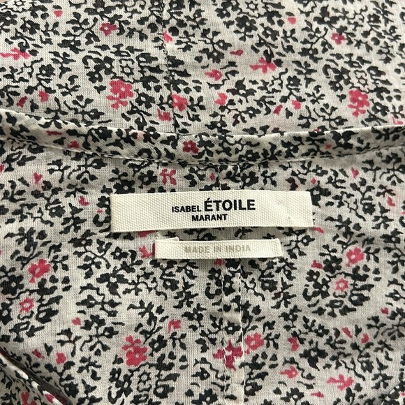 Isabel Marant Etoile Mariazo Paisley Floral Printed Cotton Blouse Top Size 36, 4 - Picture 13 of 14